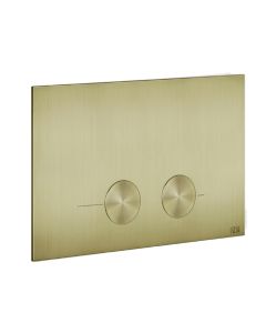 Gessi 54611#727 Dual Flush Actuator Plate Compatible with Geberit Sigma 8 & 12 in Brushed Brass PVD