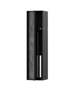 Hansgrohe 56060670 XtraStoris Rock 24" H X 6" W Rectangular Recessed Toilet Brush Holder with Shelf and Tileable Door in Matte Black