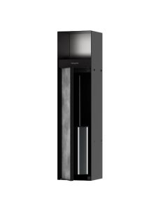 Hansgrohe 56062670 XtraStoris Rock Recessed Toilet Brush Holder with Toilet Paper Holder and Tileable Door in Matte Black