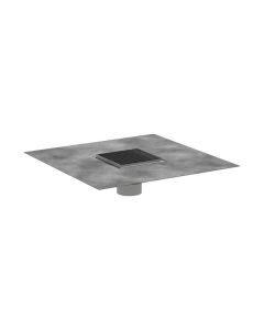 Hansgrohe 56132801 RainDrain Brilliance Point Drain Set 4"x 4" Trim with Height Adjustable Frame and Rough Brushed Stainless Steel GPM (Rough Sold Separately)