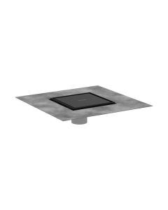 Hansgrohe 56134671 RainDrain Brilliance Point Drain Set 6"x 6" Trim Tileable Rear Cover and Rough Matte Black GPM (Rough Sold Separately)