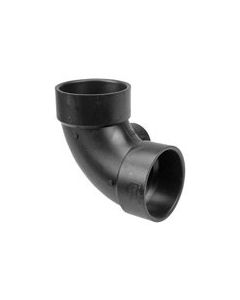 ABS Fitting LN300S-338 3" × 3" × 2" Elbow 90° with Side Inlet (Hub x Hub x Hub)