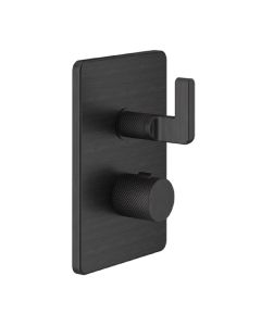 Gessi 58132#187 Inciso Thermostatic Trim with Single Volume Control in Aged Bronze (Rough Sold Separately)