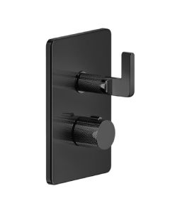 Gessi 58132#706 Inciso Thermostatic Trim with Single Volume Control in Black Metal PVD (Rough Sold Separately)