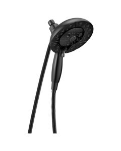 Delta 58480-BL-PK Universal Showering 1.75 GPM Round Multi Function Two-in One In2ition Shower Head and Hand Shower with H2Okinetic and MagnaTite Technology in Matte Black