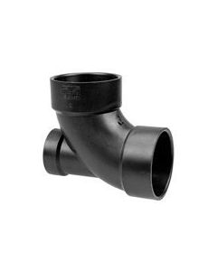 ABS Fitting LN303-338 3" × 3" × 2" Elbow 90° with Low Hell Inlet (Hub x Hub x Hub)