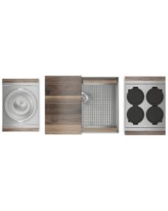 Julien 005465 SmartStation 24"  W X 18.13"  L X 10"  D Undermount Single Bowl Kitchen Sink in Walnut/ Stainless Steel