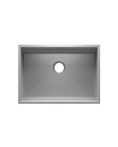 Julien 590005506 SmartStation 28-1/2" W X 19-5/8" D X 10" H Undermount Kitchen Sink with Back Center Drain in Brushed Stainless Steel