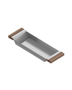 Julien 205222 6"  W X 19"  L X 2.25"  D Sink Tray with Handles in Walnut 