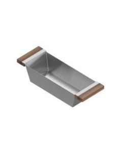 Julien 205224 -  6" X 18" X 4-1/4" Colander for 17"  Sink Walnut Handles