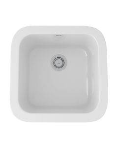 Rohl 5927-00 Allia Fireclay Kitchen Sinks Single Bowl Bar/Food Prep Sink in White