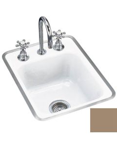 Kohler 5961-3-33 Mayfield Tile-in/metal frame kitchen sink with three-hole faucet drilling in mexican sand