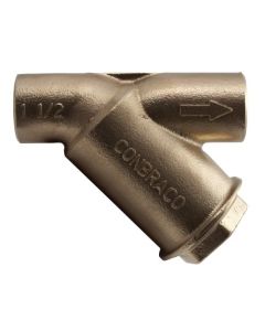 Conbraco 59LF-306-02 Bronze Y-Strainer, 20 Mesh, w/ Blowout Tap, 1 1/4" Solder End