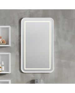 Ronbow 602718-E23 18 Inch Style Wood Frame LED mirror in Glossy White