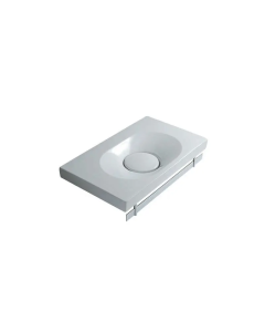 Galassia 6072 Rectangular Washbasin Arranged for One Faucet Holes 35.4" X 21.2" in White Complete with Brass Drain Fixing Kit Included