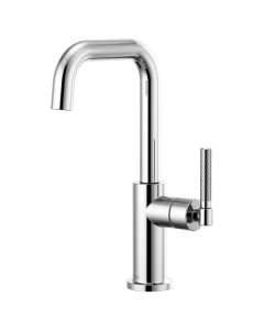 Brizo 61053LF-PC Litze® 1.8 GPM Deck Mounted Single Handle Square Arc Bar Kitchen Faucet with Knurled Handle in Polished Chrome