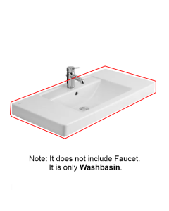 Villeroy &  Boch 6116U001 Twist Vanity washbasin 39 3/8" x 19 1/8" (1000 x 485 mm) in White Alpin