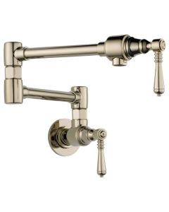 Brizo 62810LF-PN Traditional Wall Mount Pot Filler Faucet In Polished Nickel