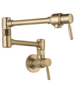 Brizo 62820LF-GL European Wall Mount Pot Filler Faucet In Luxe Gold