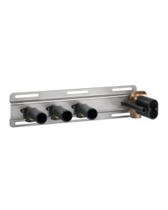 Gessi 63023#031 HI-FI Thermostatic Rough Valve for Shelf Mixer for Three Simultaneous Functions in Polished Chrome