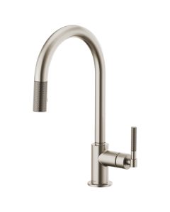 Brizo 63043LF-SS Litze Pull-Down Faucet With Arc Spout And Knurled Handle In Stainless
