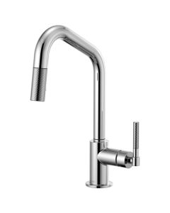 Brizo 63063LF-PC Litze Pull-Down Faucet With Angled Spout And Knurled Handle In Chrome