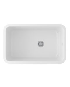 Rohl 6307-00 Allia Fireclay Kitchen Sinks Single Bowl Undermount Sink in White
