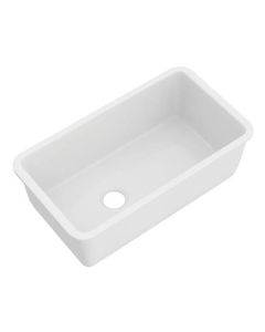Rohl 6497-00 Allia Fireclay Kitchen Sinks Single Bowl Undermount Sink in White