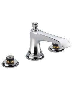 Brizo 65360LF-PCLHP Rook® 1.5 GPM Deck Mounted Widespread Lavatory Faucet with Pop-Up Drain Assembly in Polished Chrome (Handle Sold Saparately)