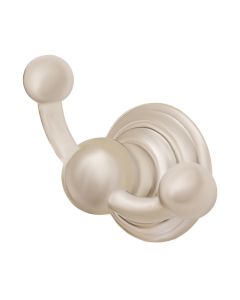 Valsan 66314ES Kingston Horizontal Double Robe Hook in Satin Nickel