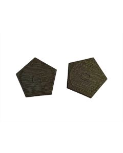 American Standard 66315-0070A  Brown Heritage; Pentagon Index Button Handle Set