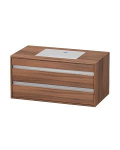 Duravit KT685507979 Ketho 40" L X 22" W X 20" H Wall Mounted Vanity Base Only with Dual Drawer in Natural Walnut