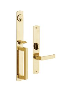 Baldwin 6931.003.RHFD Dallas Entrance Trim, Full Dummy, Right Hand, in Lifetime Brass PVD