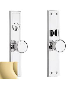 Baldwin 6945.030.FD Hollywood Hills Knob Entrance Trim, Full Dummy, in Polished Brass (Highly polished brass, lacquered)