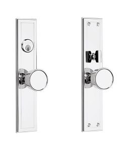 Baldwin 6945.260 Hollywood Hills Knob Entrance Trim in Polished Chrome (Highly polished, plated on brass)