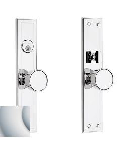 Baldwin 6945.264.FD Hollywood Hills Knob Entrance Trim, Full Dummy, in Satin Chromium (Satin polished, plated on brass)