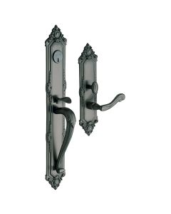 Baldwin 6950.151.RH Kensington Entrance Trim, Right Hand, in Antique Nickel, Dull (Nickel plated brass, oxidized, relieved & lacquered)