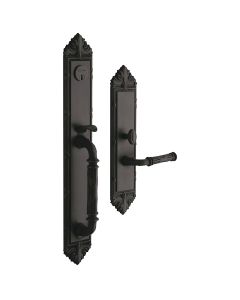 Baldwin 6952.102.FDL Edinburgh Entrance Trim, Full Dummy, Left Hand, in Oil Rubbed Bronze (Dull, slightly oxidized, oil rubbed)