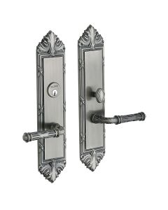 Baldwin 6962.151.FD Fenwick Entrance Trim, Full Dummy, in Antique Nickel, Dull (Nickel plated brass, oxidized, relieved & lacquered)