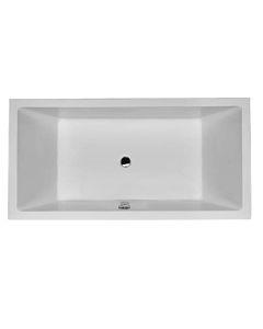 Duravit 700052000000090 Starck 71" L X 36" W X 19" H Acrylic Drop In Rectangular Bathtub with Overflow and Two Backrest Slopes 