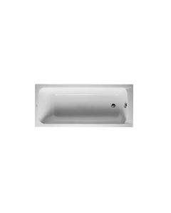 Duravit 700096000000090 D-Code 63" L X 27-1/2" W X 21-5/8" H Rectangular Drop-In Acrylic Soaking Bathtub with One Backrest Slope and Outlet in Foot Area with Overflow in White