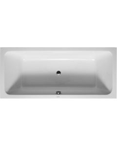Duravit 700101000000090 D-Code 71" L X 32" W 21-5/8" H Rectangular Drop In Acrylic Soaking Bathtub with Center Drain and Overflow in White