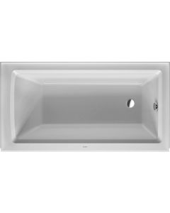 Duravit 700353000000090 Architec 60" L X 32" W X 20-1/2" H Rectangular Right Drain Bathtub with Overflow and Panel in White