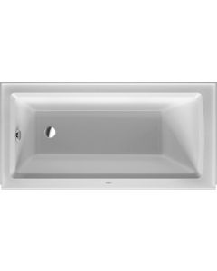 Duravit 700356000000090 Architec 60" L X 30" W X 20-1/2" H Rectangular Left Drain Bathtub with Overflow and Panel in White