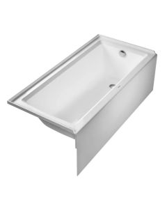 Duravit 70040700000009 Architec 66" L X 32" W X 20-1/2" H Rectangular Alcove Acrylic Soaking Bathtub with Right Drain and Overflow in White