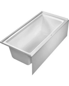 Duravit 700408000000090 Architec 66" L X 32" W X 20-1/2" H Rectangular Alcove Acrylic Soaking Bathtub with Left Drain and Overflow in White