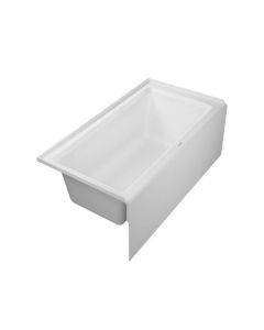Duravit 700441000000090 Architec 60" L X 30" W X 19-1/8" H Rectangular Alcove Acrylic Soaking Bathtub with Overflow and Left Drain in White
