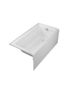 Duravit 700442000000090 Architec 60" L X 30" W X 19-1/8" H Rectangular Alcove Acrylic Soaking Bathtub with Overflow and Right Drain in White