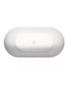 Duravit 700524000000090 No.1 58" L X 30" W X 24" H Free Standing Acrylic Soaking Bath Tub with Center Drain and Overflow in White