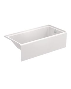 Duravit 700653000000090 No.1 60" L X 30" W X 18" H Alcove Rectangular Bath Tub Right Hand Drain with Panel in White